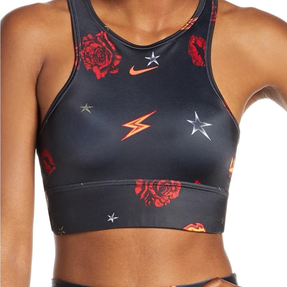 Nike Sports Bra | Size S | Black with Red/Orange Detail | Racerback | NWOT